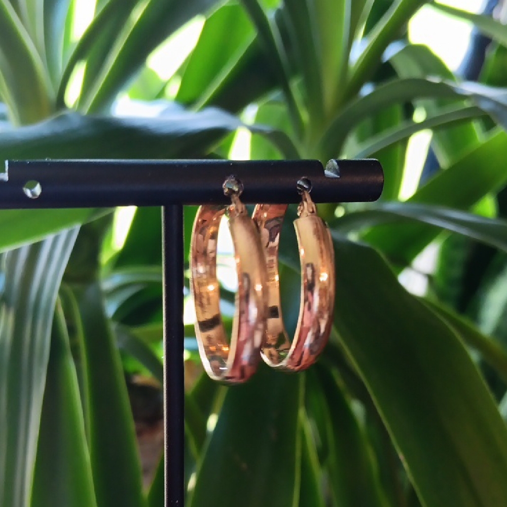 STERLING VERMEIL HOOP EARRINGS